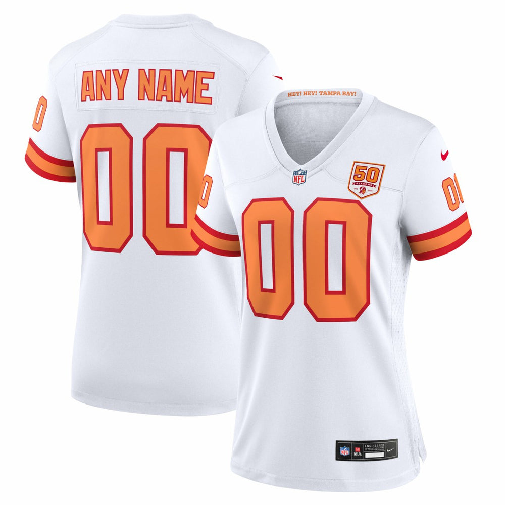 Nike 76 Tampa Bay Buccaneers Women's 50th Season Alternate Custom Game Jersey White