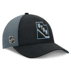 Utah Mammoth Fanatics Utah Badge Adjustable Hat - Black/Charcoal - NHL 203122128
