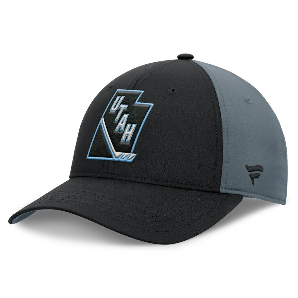 Utah Mammoth Fanatics Utah Badge Adjustable Hat - Black/Charcoal - NHL 203122128