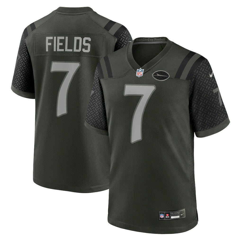 Nike Justin Fields New York Jets 2025 Rivalries Collection Game Jersey Gotham Green
