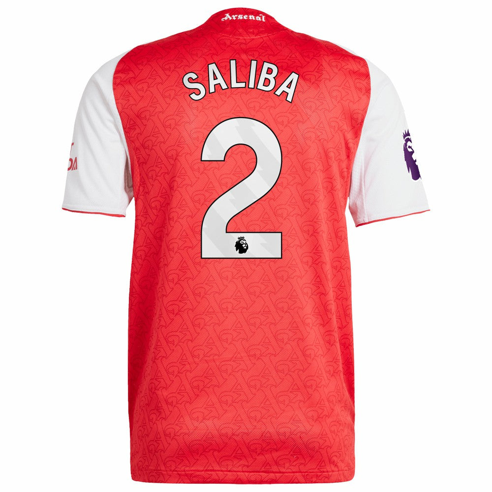 William Saliba Arsenal 2025/26 Home Player Jersey Red - Adidas Discount