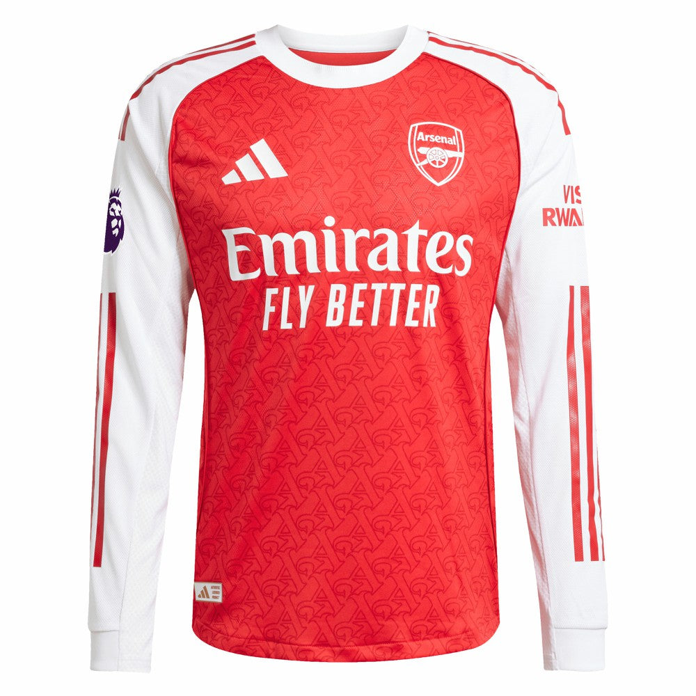 Bukayo Saka Arsenal 2025/26 Home Long Sleeve Player Jersey Red - Adidas