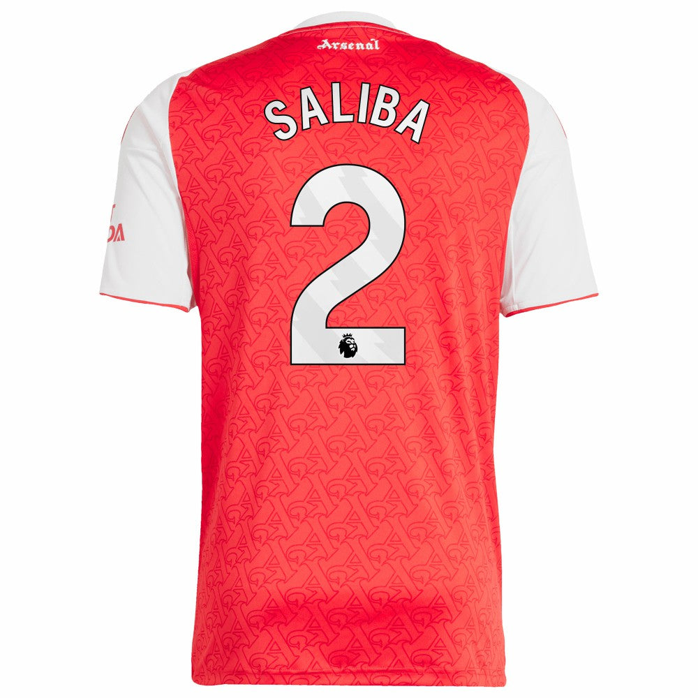 William Saliba Arsenal 2025/26 Home Replica Player Jersey Red - Adidas