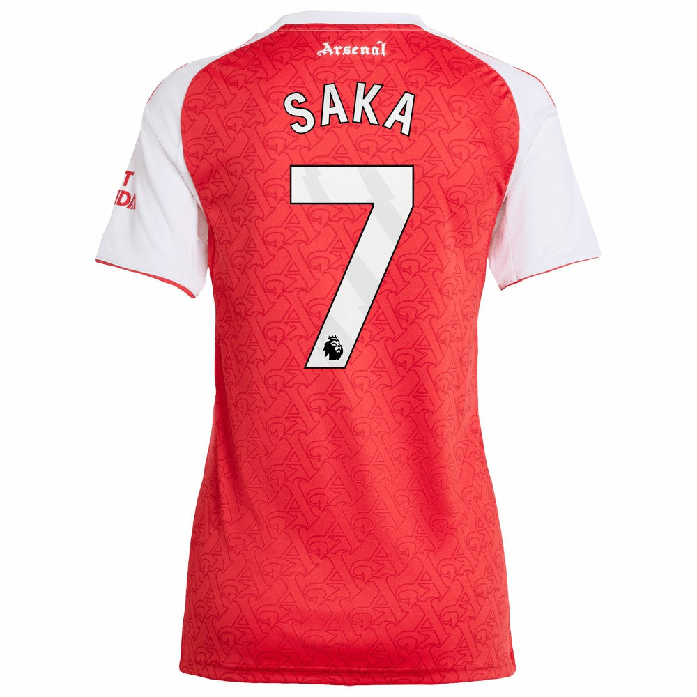 Bukayo Saka Arsenal Women's 2025/26 Home Replica Player Jersey Red - Adidas