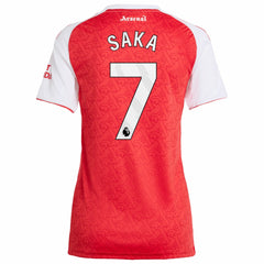 Bukayo Saka Arsenal Women's 2025/26 Home Replica Player Jersey Red - Adidas