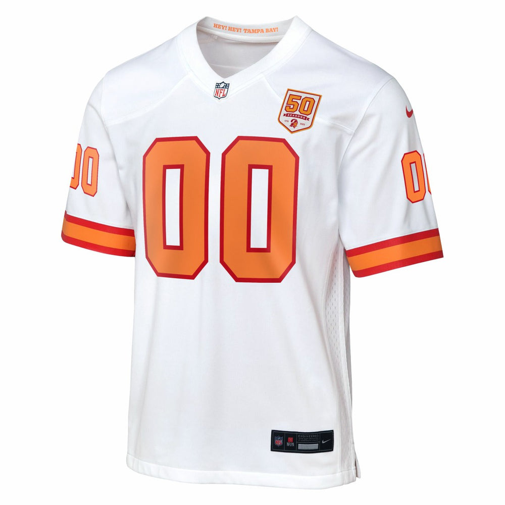 Nike Tampa Bay Buccaneers Youth 50th Anniversary Custom Game Jersey White