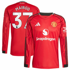 Kobbie Mainoo Manchester United Home 2025/26 Replica Player Long Sleeve Jersey Red - Adidas Discount
