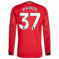 Kobbie Mainoo Manchester United Home 2025/26 Replica Player Long Sleeve Jersey Red - Adidas Discount
