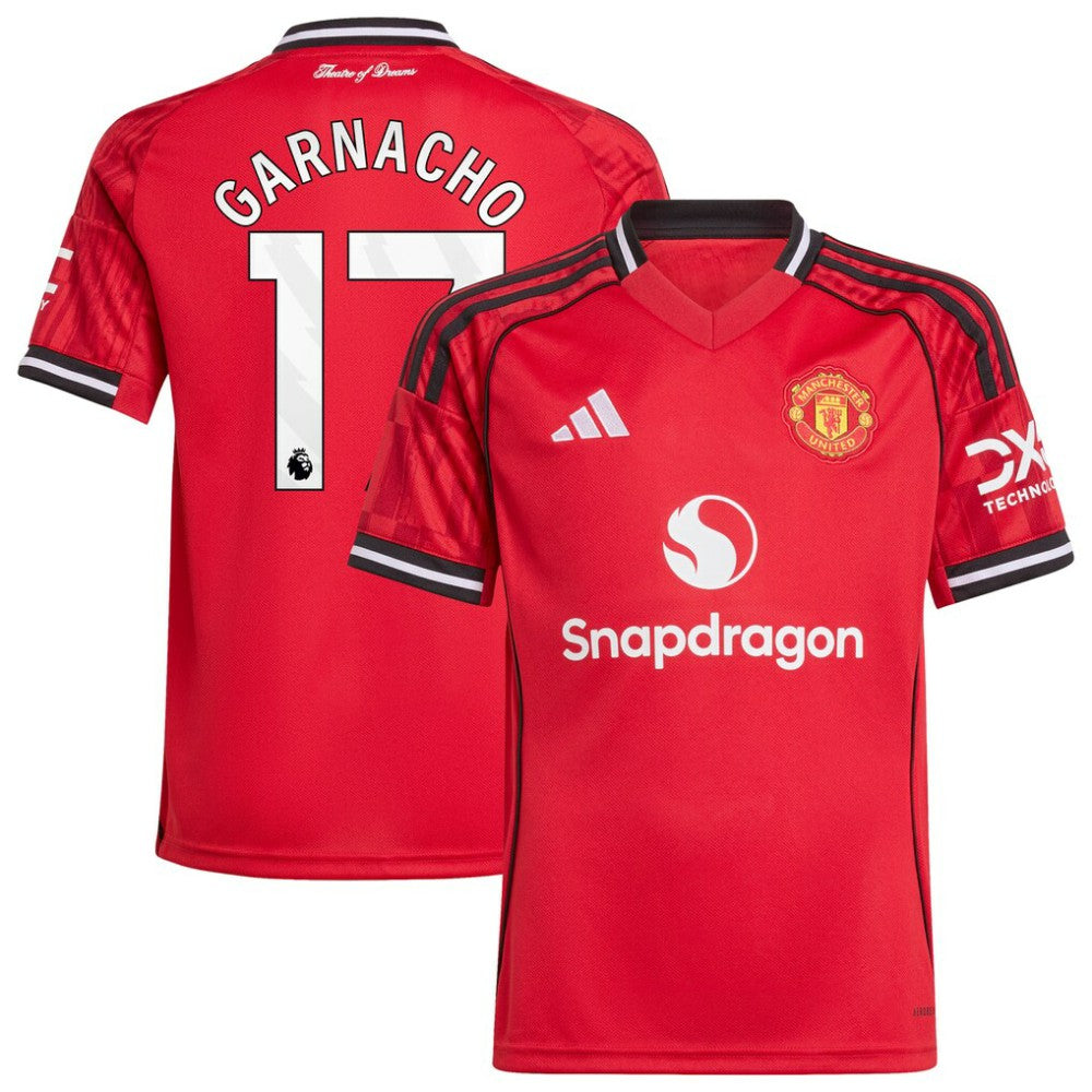 Alejandro Garnacho Manchester United Youth Home 2025/26 Replica Player Jersey Red - Adidas
