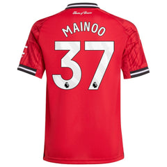 Kobbie Mainoo Manchester United Youth Home 2025/26 Replica Player Jersey Red - Adidas Discount