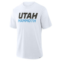 Utah Mammoth Fanatics Wordmark Stadium Slub T-Shirt - White - NHL 203124191