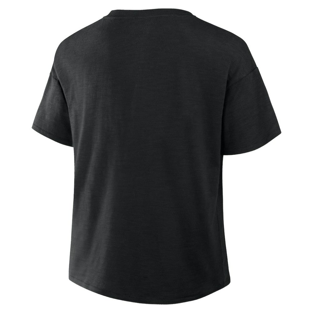 Utah Mammoth Fanatics Women's Combo Stadium Slub Boxy T-Shirt - Black - NHL 203124198