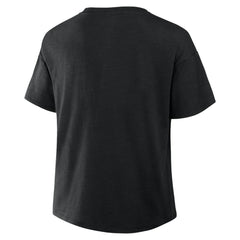 Utah Mammoth Fanatics Women's Combo Stadium Slub Boxy T-Shirt - Black - NHL 203124198