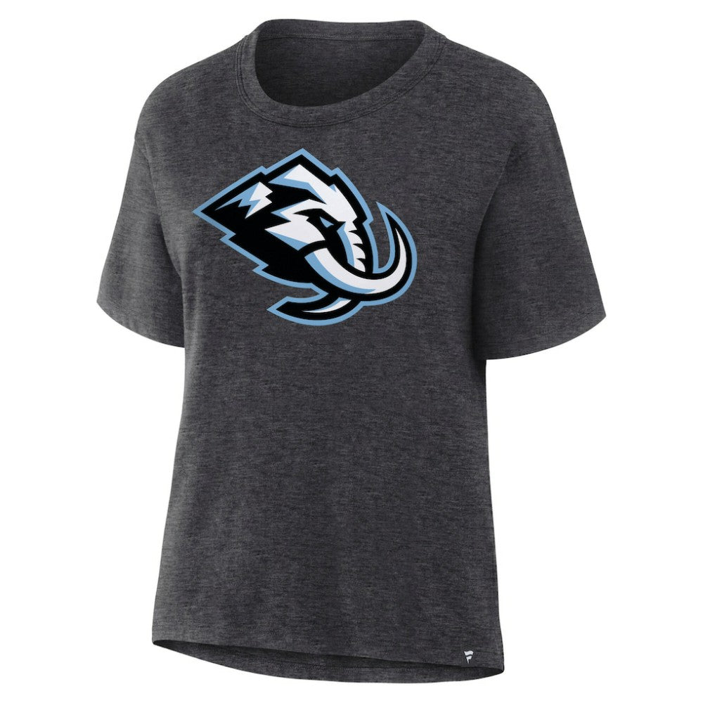 Utah Mammoth Fanatics Women's Primary Logo Legacy T-Shirt - Heather Charcoal - NHL 203124251