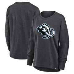 Utah Mammoth Fanatics Women's Primary Logo Legacy Long Sleeve T-Shirt - Heather Charcoal - NHL 203124254