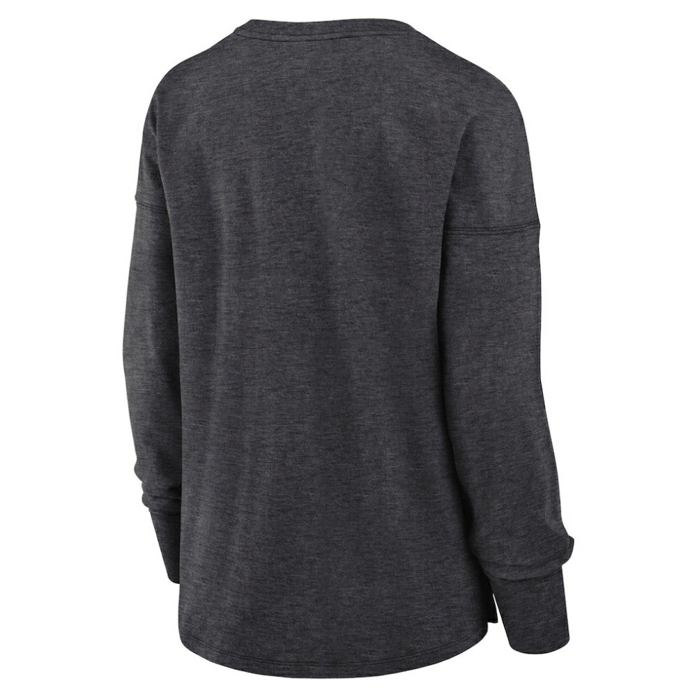 Utah Mammoth Fanatics Women's Primary Logo Legacy Long Sleeve T-Shirt - Heather Charcoal - NHL 203124254