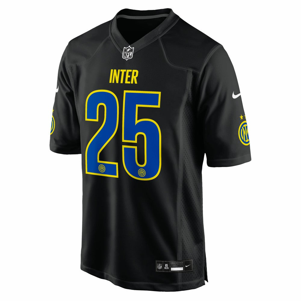 Inter Milan 2025 Soccer x NFL Game Jersey Black - Nike