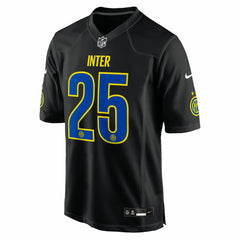 Inter Milan 2025 Soccer x NFL Game Jersey Black - Nike