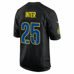 Inter Milan 2025 Soccer x NFL Game Jersey Black - Nike