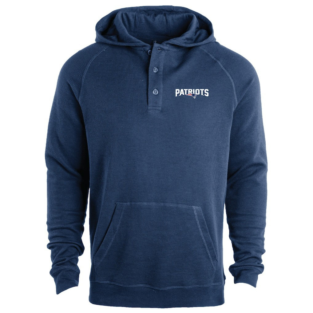 New England Patriots Dunbrooke Montana Raglan Thermal Hoodie Navy