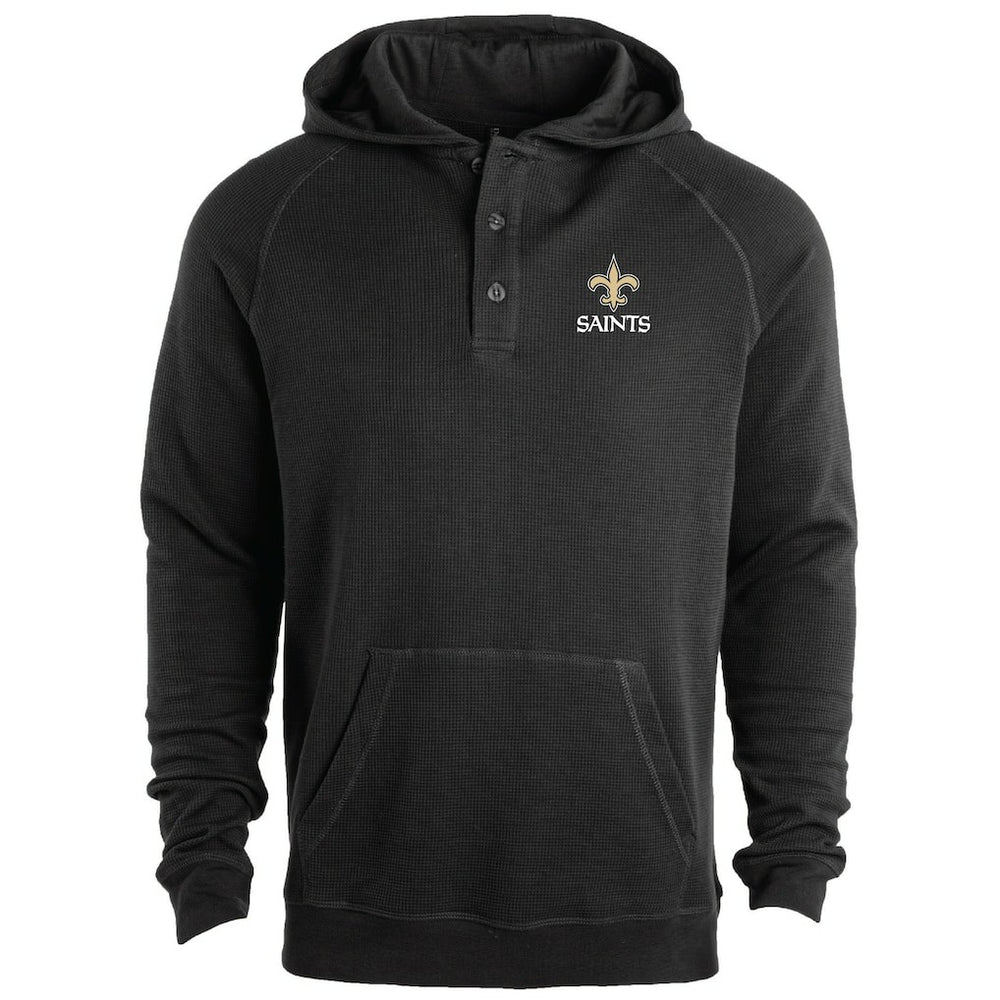 New Orleans Saints Dunbrooke Montana Raglan Thermal Hoodie Black