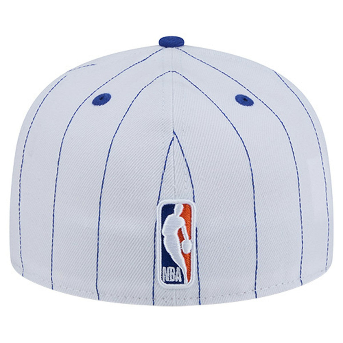 New York Knicks Wordmark Pinstripe 59FIFTY Fitted Hat White | New Era Lifestyle
