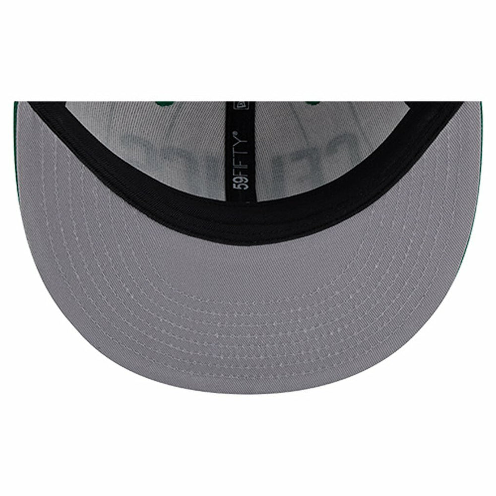 Boston Celtics Wordmark Pinstripe 59FIFTY Fitted Hat White | New Era Lifestyle