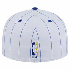 Golden State Warriors Wordmark Pinstripe 59FIFTY Fitted Hat for sale White | New Era online