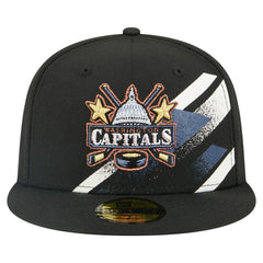 Washington Capitals New Era Faded Lines 59FIFTY Fitted Hat - Black - NHL 203126866