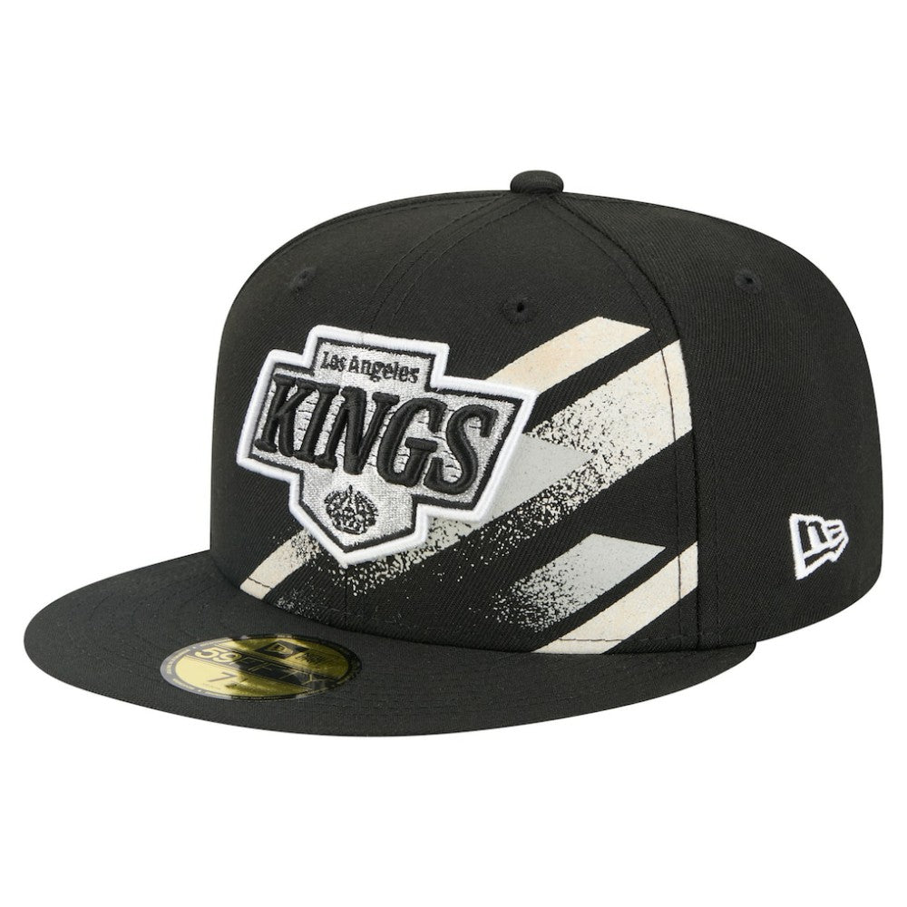 Los Angeles Kings New Era Faded Lines 59FIFTY Fitted Hat - Black - NHL 203126867