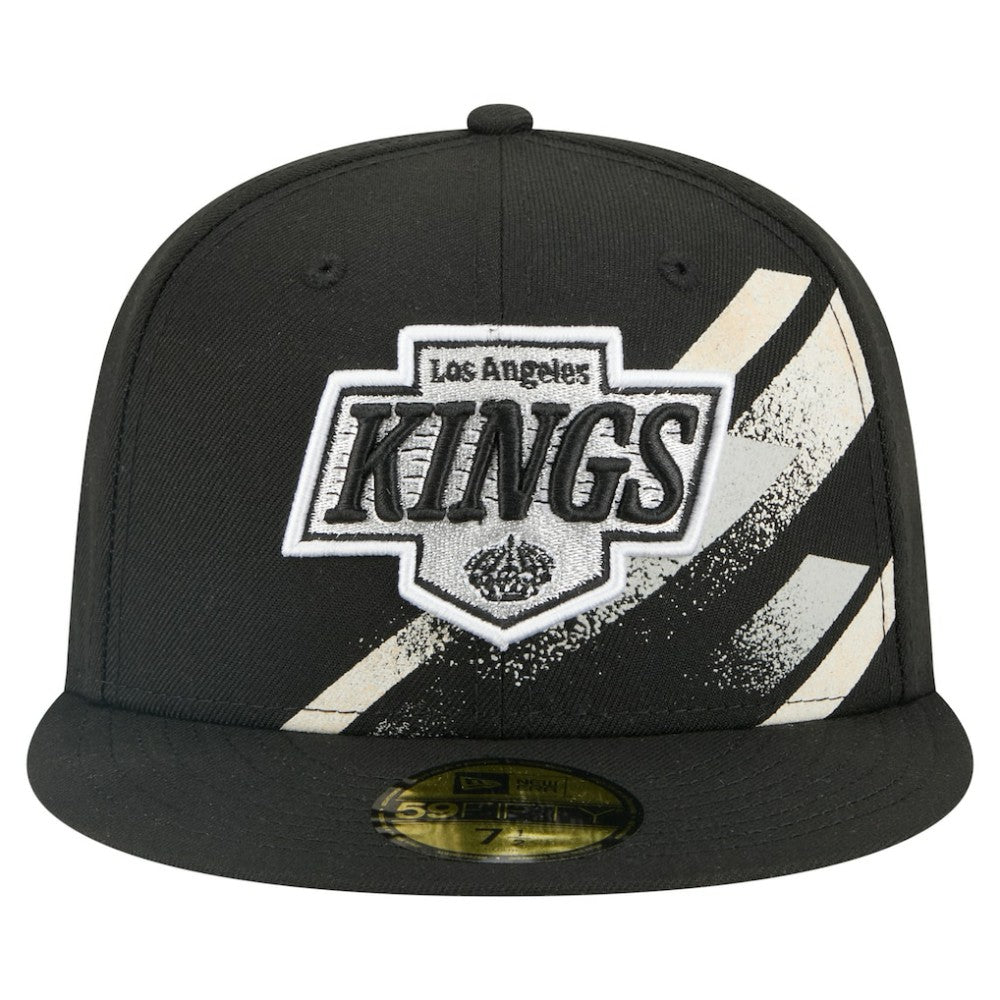 Los Angeles Kings New Era Faded Lines 59FIFTY Fitted Hat - Black - NHL 203126867