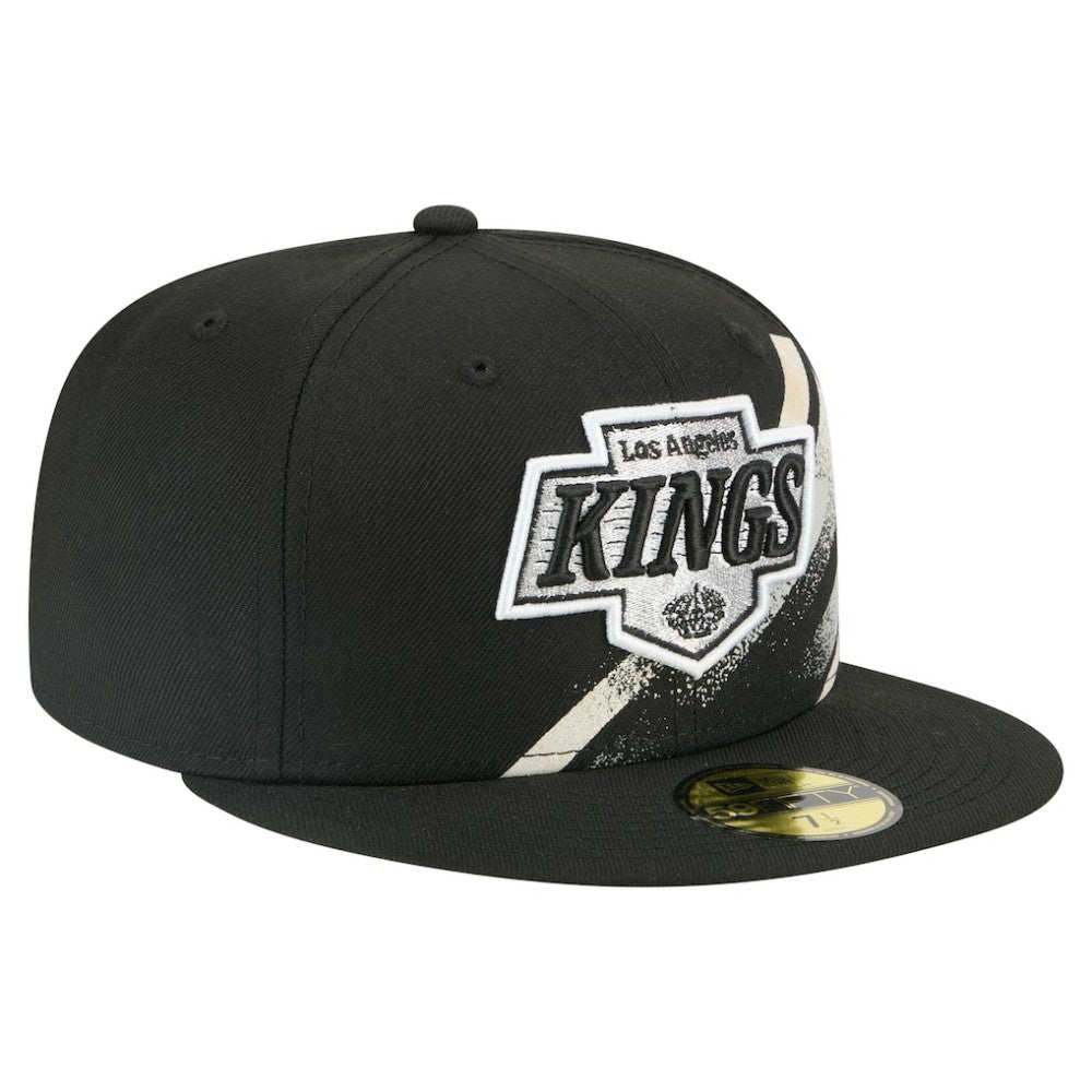 Los Angeles Kings New Era Faded Lines 59FIFTY Fitted Hat - Black - NHL 203126867