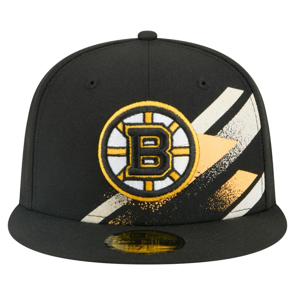 Boston Bruins New Era Faded Lines 59FIFTY Fitted Hat - Black - NHL 203126870