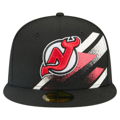 New Jersey Devils New Era Faded Lines 59FIFTY Fitted Hat - Black - NHL 203126873