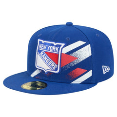 New York Rangers New Era Faded Lines 59FIFTY Fitted Hat - Blue - NHL 203126874