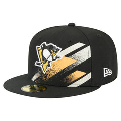 Pittsburgh Penguins New Era Faded Lines 59FIFTY Fitted Hat - Black - NHL 203126878