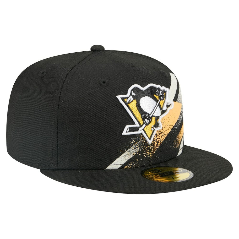 Pittsburgh Penguins New Era Faded Lines 59FIFTY Fitted Hat - Black - NHL 203126878