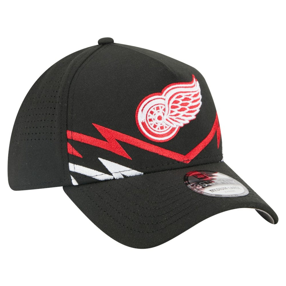 Detroit Red Wings New Era 39THIRTY A-Frame Perforated Flex Hat - Black - NHL 203126880