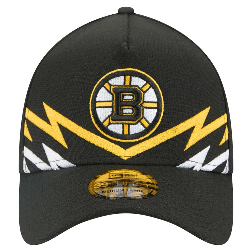 Boston Bruins New Era 39THIRTY A-Frame Perforated Flex Hat - Black - NHL 203126881
