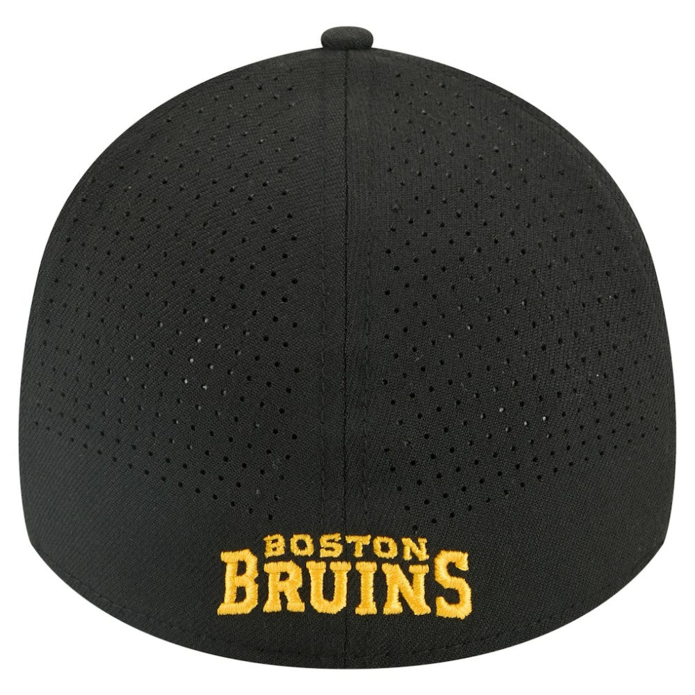 Boston Bruins New Era 39THIRTY A-Frame Perforated Flex Hat - Black - NHL 203126881