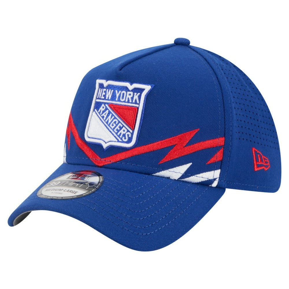 New York Rangers New Era 39THIRTY A-Frame Perforated Flex Hat - Blue - NHL 203126884