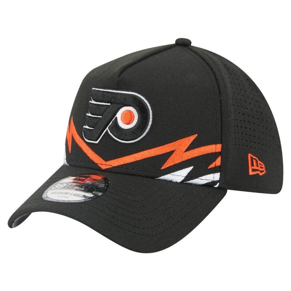 Philadelphia Flyers New Era 39THIRTY A-Frame Perforated Flex Hat - Black - NHL 203126885