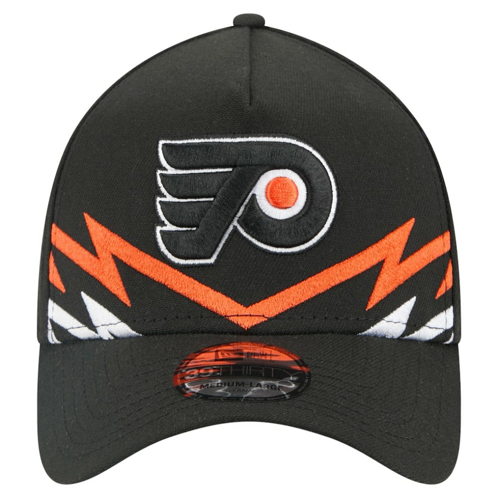 Philadelphia Flyers New Era 39THIRTY A-Frame Perforated Flex Hat - Black - NHL 203126885