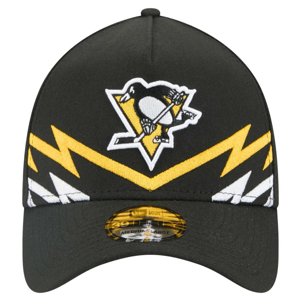 Pittsburgh Penguins New Era 39THIRTY A-Frame Perforated Flex Hat - Black - NHL 203126886