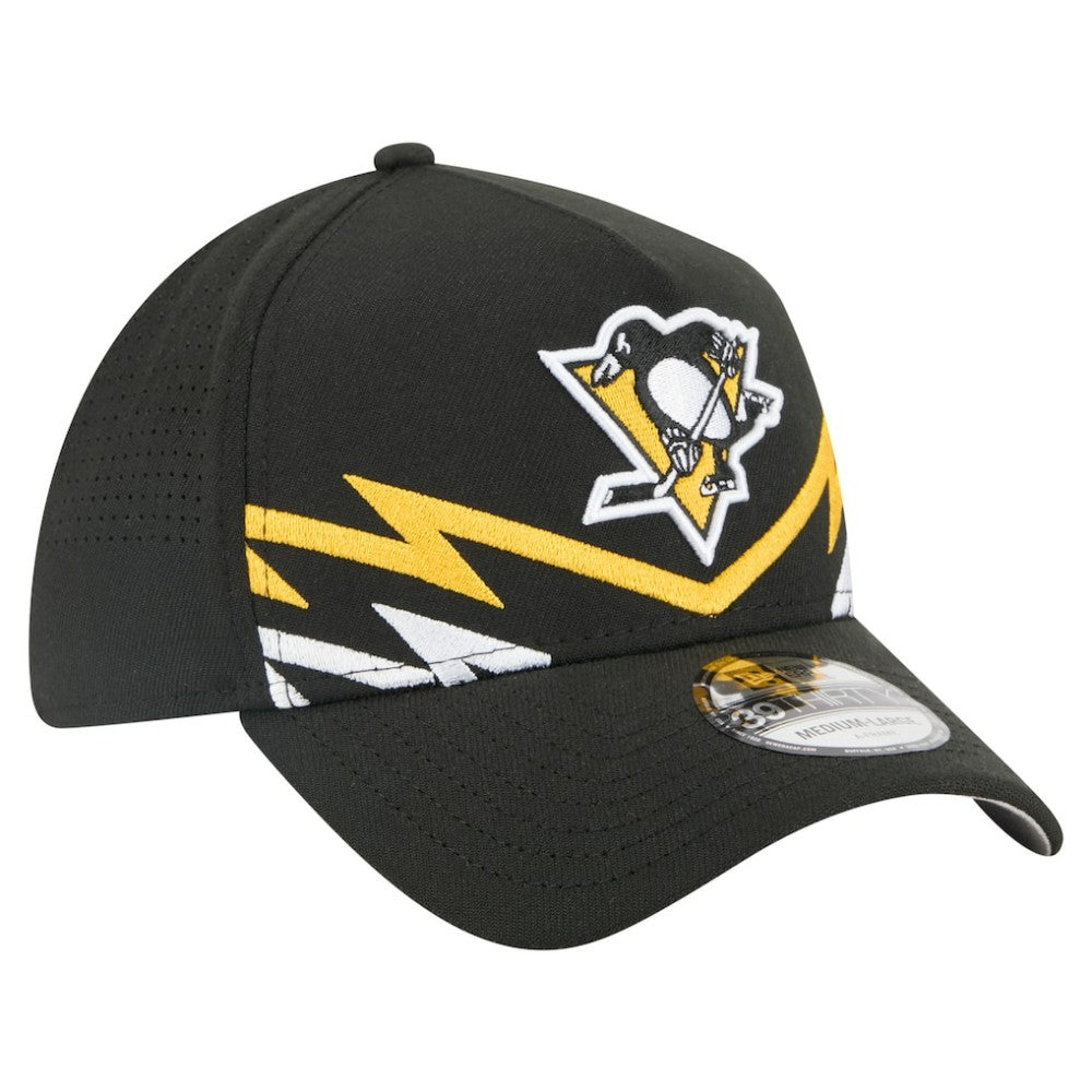Pittsburgh Penguins New Era 39THIRTY A-Frame Perforated Flex Hat - Black - NHL 203126886