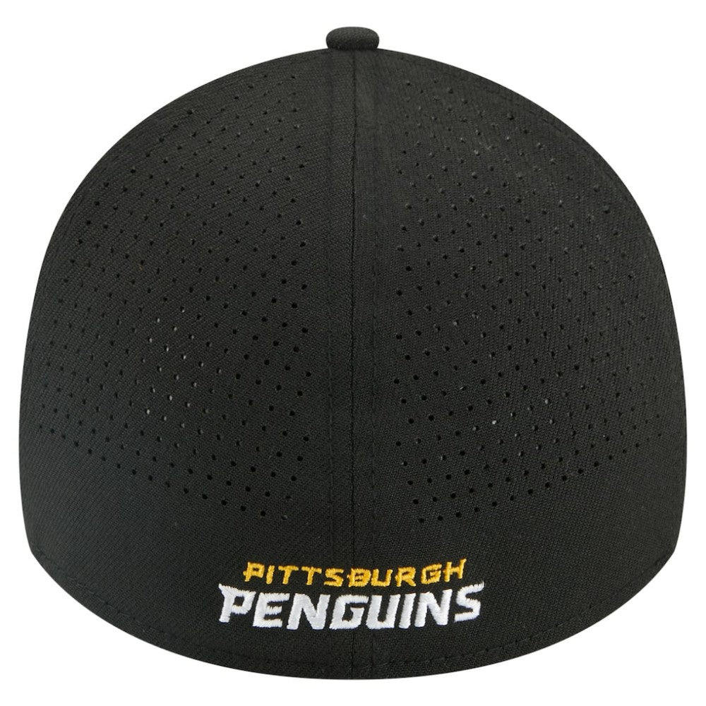 Pittsburgh Penguins New Era 39THIRTY A-Frame Perforated Flex Hat - Black - NHL 203126886