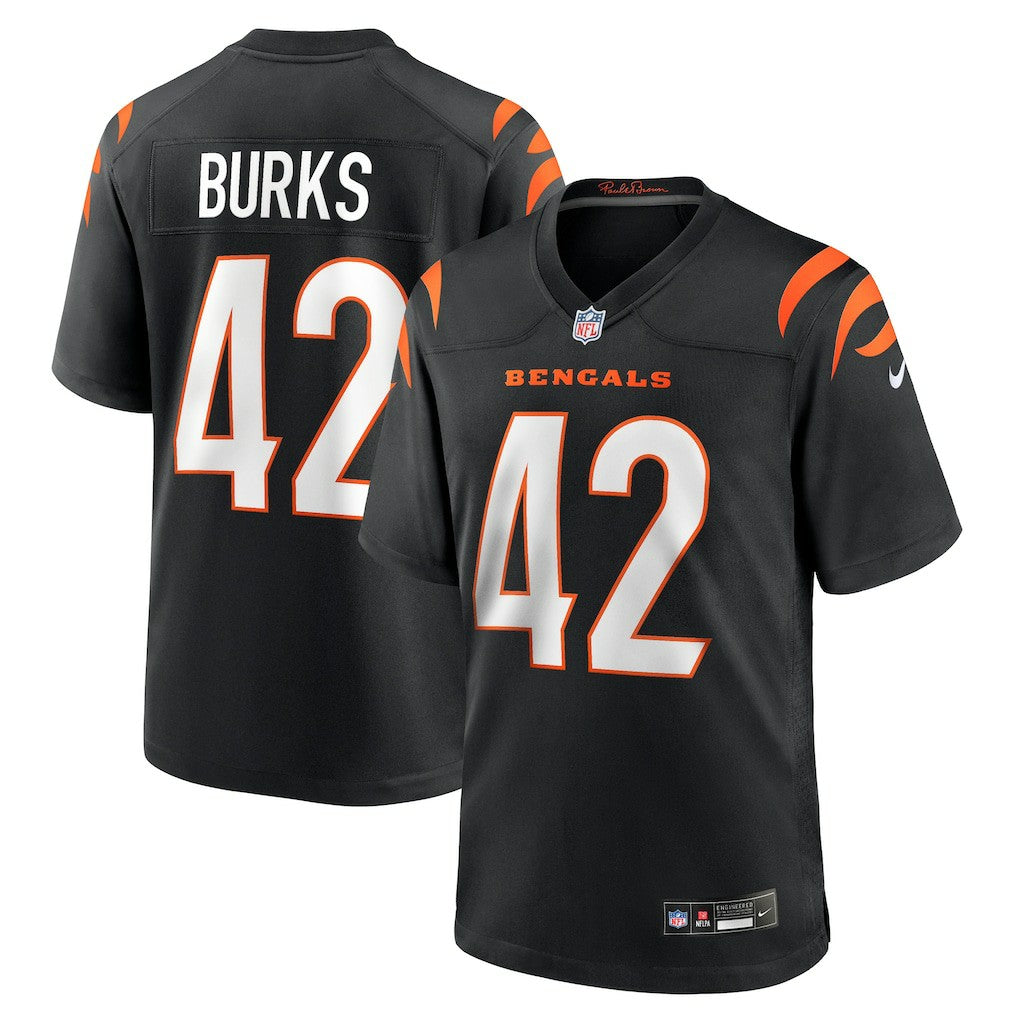 Nike Oren Burks Cincinnati Bengals Team Game Jersey Black
