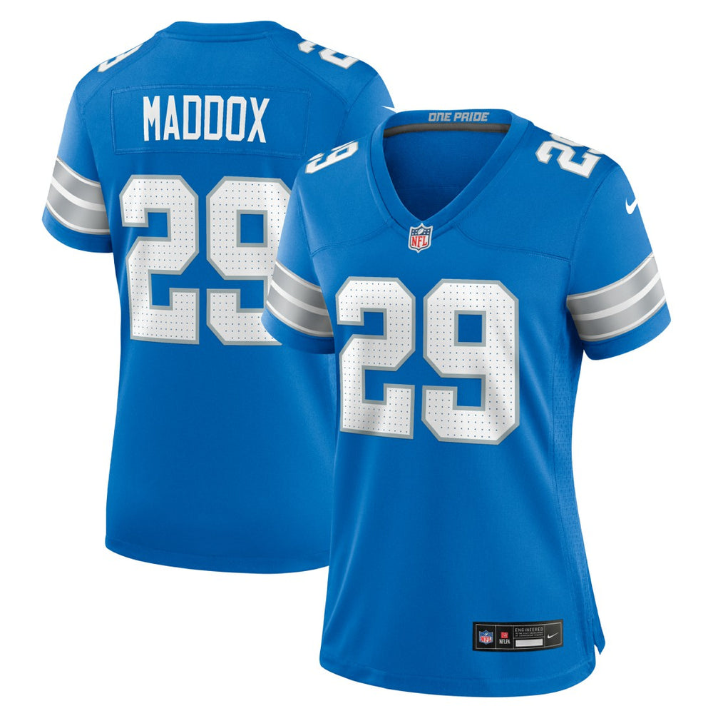 Nike Avonte Maddox Detroit Lions Women's Team Game Jersey Blue