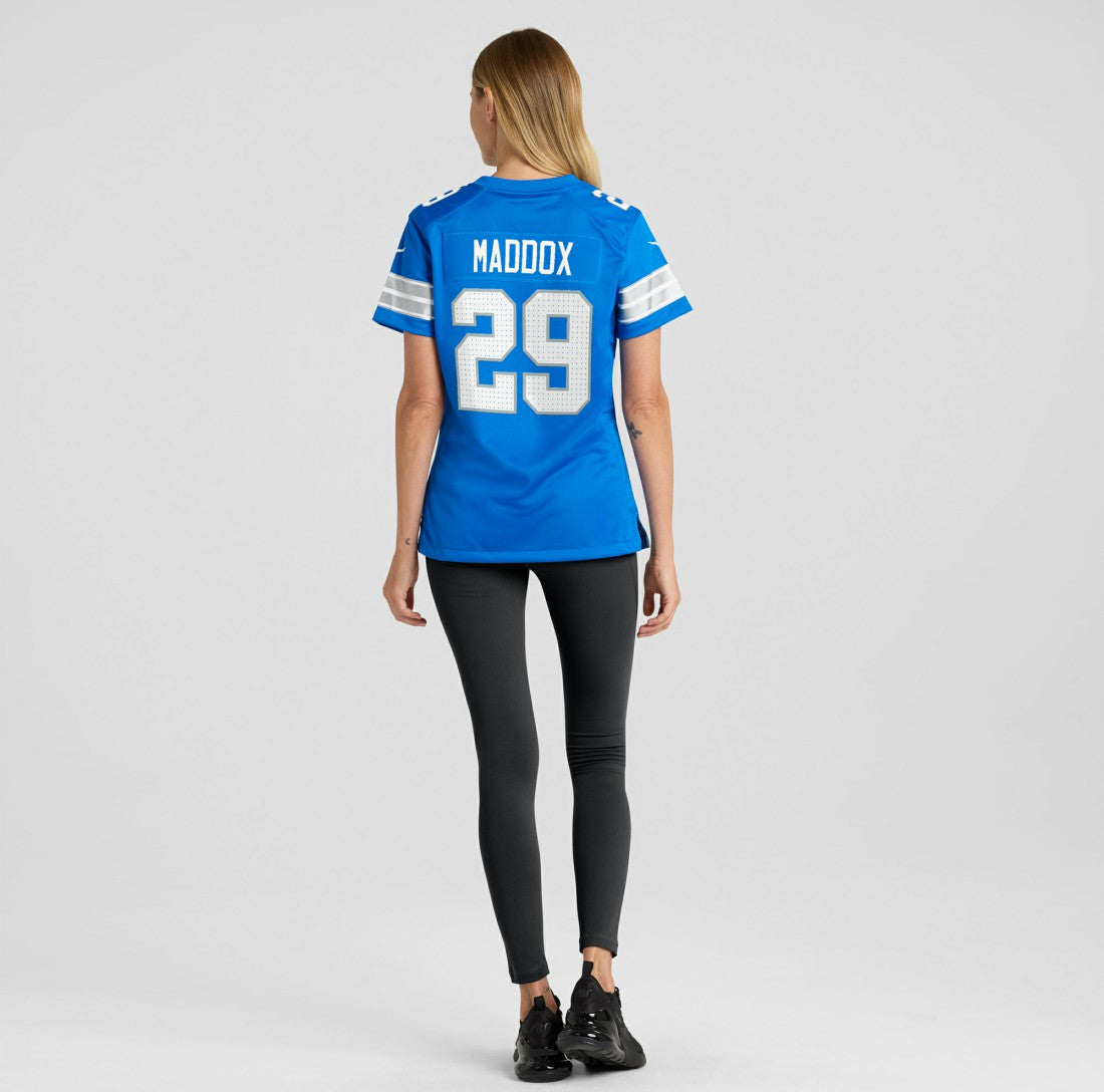 Nike Avonte Maddox Detroit Lions Women's Team Game Jersey Blue