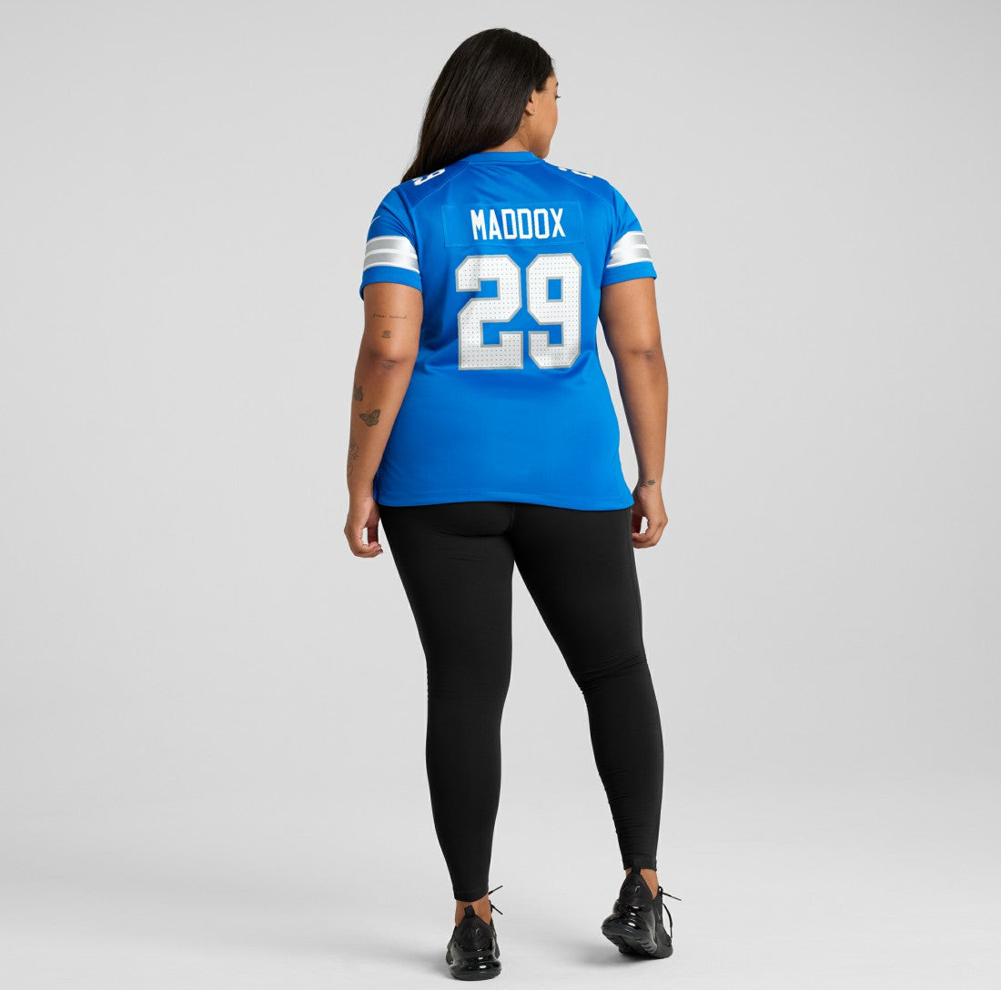 Nike Avonte Maddox Detroit Lions Women's Team Game Jersey Blue